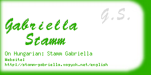 gabriella stamm business card